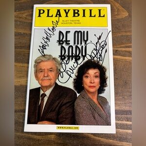 Hal Holbrook Dixie Carter “Be My Baby” Playbill Alley Theatre SIGNED To Chuck